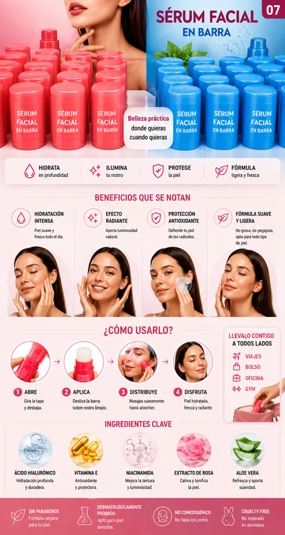 Sérum Facial En Barra Hidratante