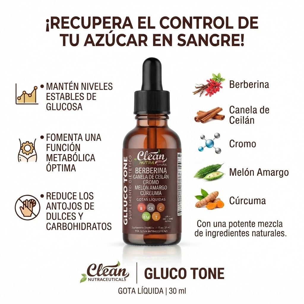 GLUCO TONE - Gotas Naturales para el Equilibrio Metabólico